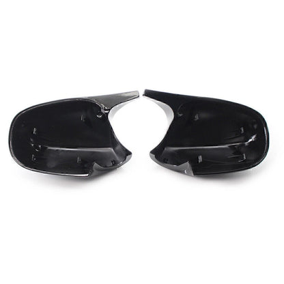 1 Pair Gloss Black Car Side Rear Mirror Cover Cap For BMW E90 3 Series 2009-2011