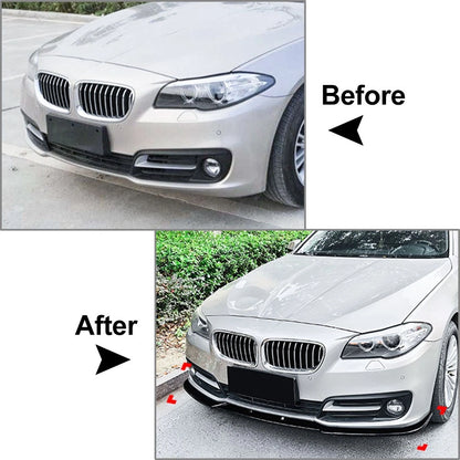 US 1pc Front Bumper Lip Spoiler Splitter For BMW 5 Series F10 F11 LCI 2015-2017