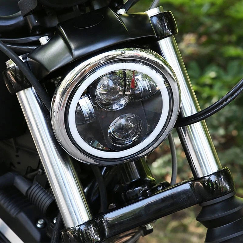 5-3/4 5.75 inch Round LED Headlight Halo Car Motorcycle DRL for Harley Dyna