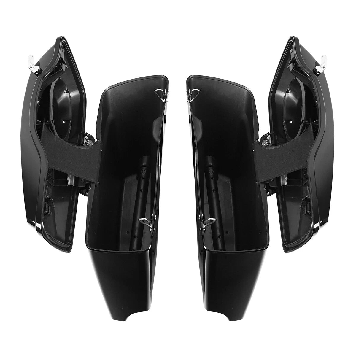 Black Extended Hard Saddlebag &6x9 Speakers For Harley CVO Electra Glide 2014-Up