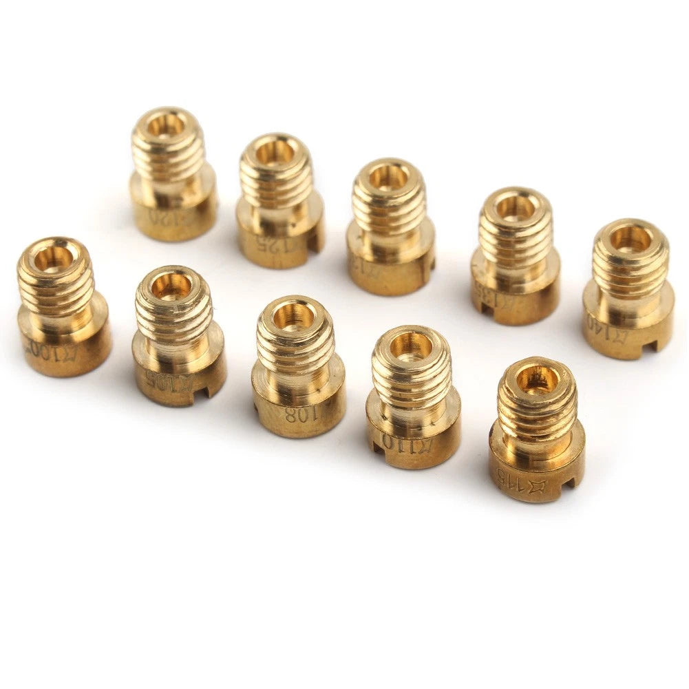 M5 Thread Motorcycle Main Jet Kit Carburetor 100-140 Size Injector Nozzle US