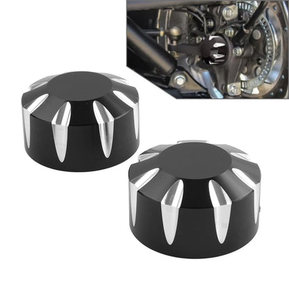 Pair Black Front Axle Nut Cover Caps For Can-Am Spyders GS RS RT ST F3 2008+