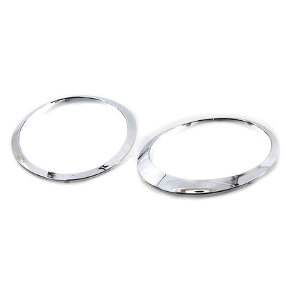 Pair Headlamp Headlight Trim Ring Fit For BMW MINI R55 R56 R57 R58 R59 Chrome