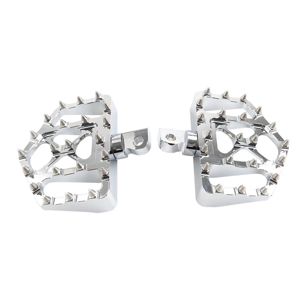 Wide Foot Pegs MX Style Floorboard Fit Harley Touring Sportster Softail Dyna