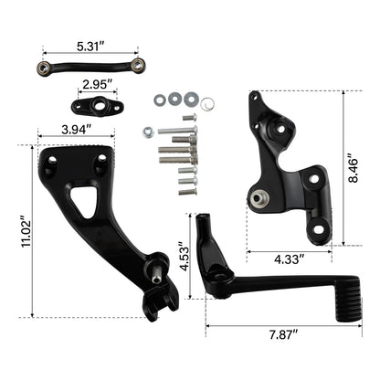 Mid Controls Brake Side Fit For Harley Sport Glide Fat Bob FLSB FXFB FXFBS 18-24