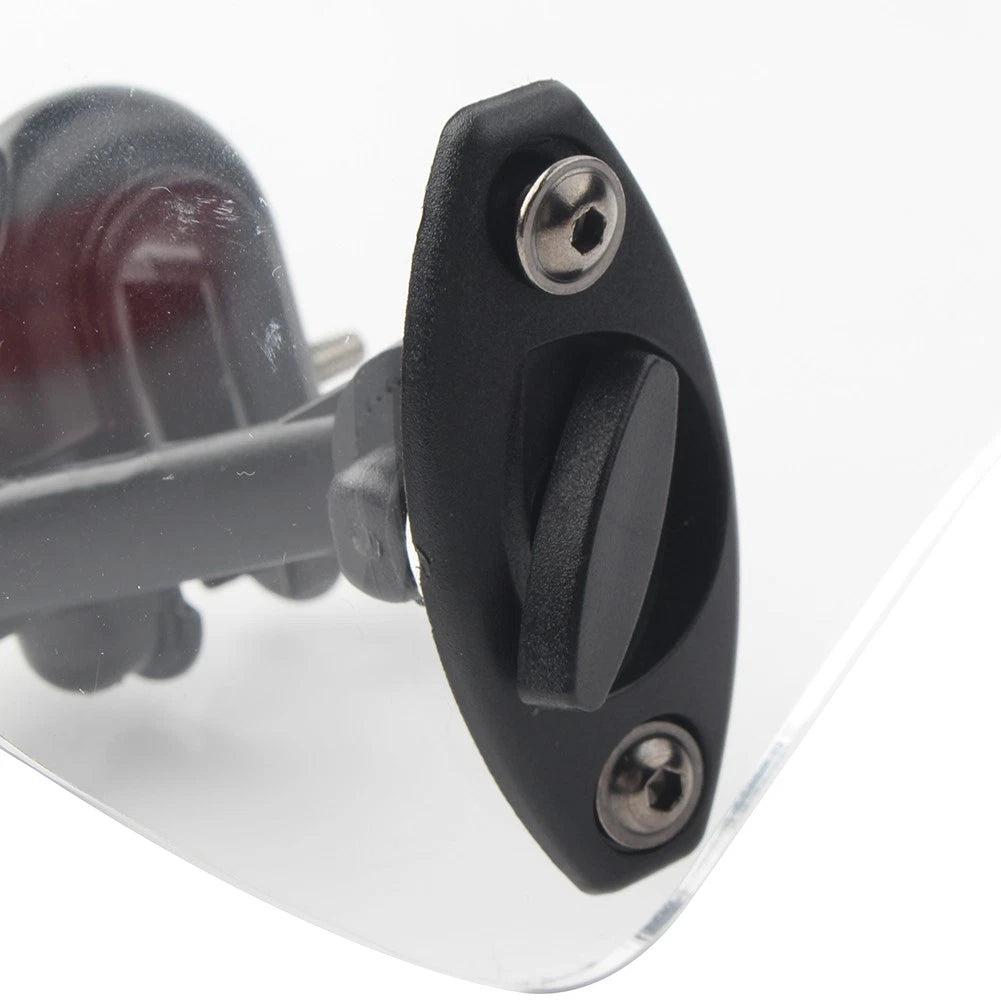 Adjustable Windshield Clip On Extension Spoiler Wind Deflector For Motorcycle