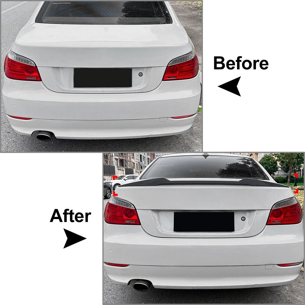 Rear Trunk Spoiler Wing Lip For BMW 5 Series E60 Sedan 2004-2010 Glossy Black