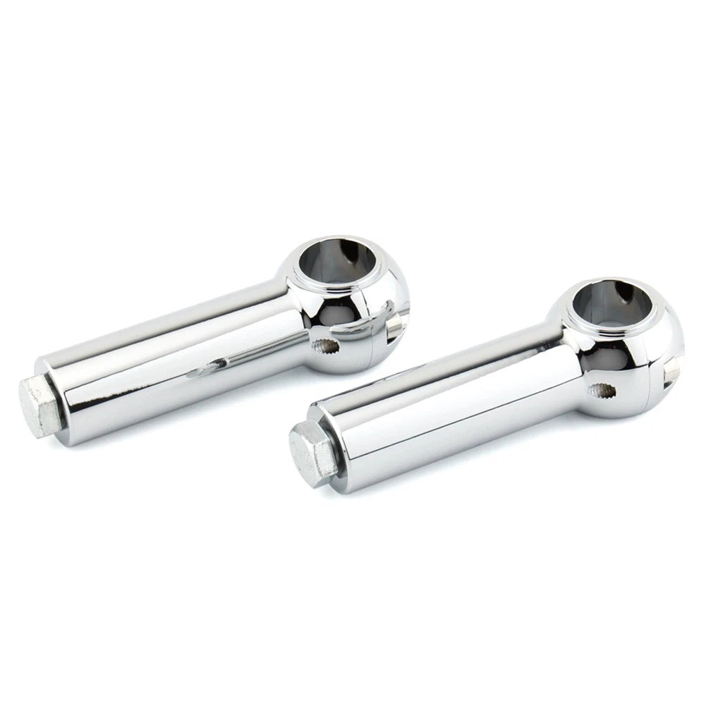 2pcs Handlebar Clamp Riser Rise Bar For Harley Cruisers Choppers Chrome