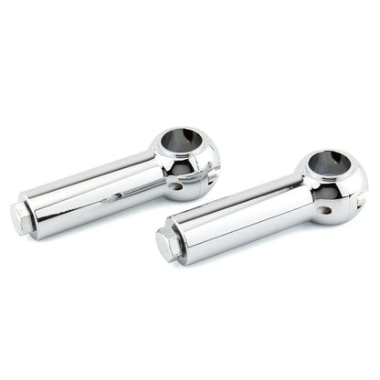 2pcs Handlebar Clamp Riser Rise Bar For Harley Cruisers Choppers Chrome