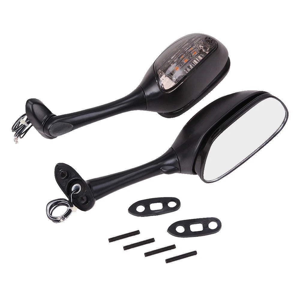 Rearview Mirrors w/ LED Turn Signal For Suzuki GSXR 1000 GSXR600 GSX-R 750 06-15