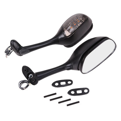 Rearview Mirrors w/ LED Turn Signal For Suzuki GSXR 1000 GSXR600 GSX-R 750 06-15