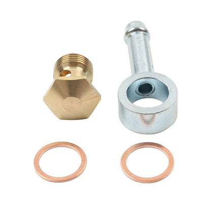 9/16-24 to 5/16" Banjo Fuel Bowl Inlet Fitting Swivel Barb For 26-25