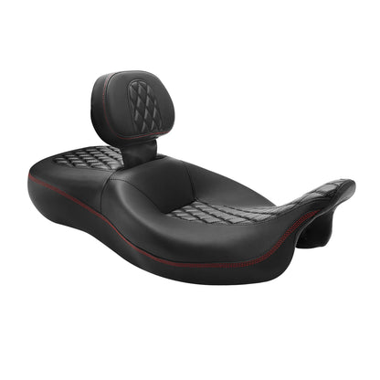 Driver Passenger Seat & Backrest Pad For Harley Touring Road Glide King 2009-23