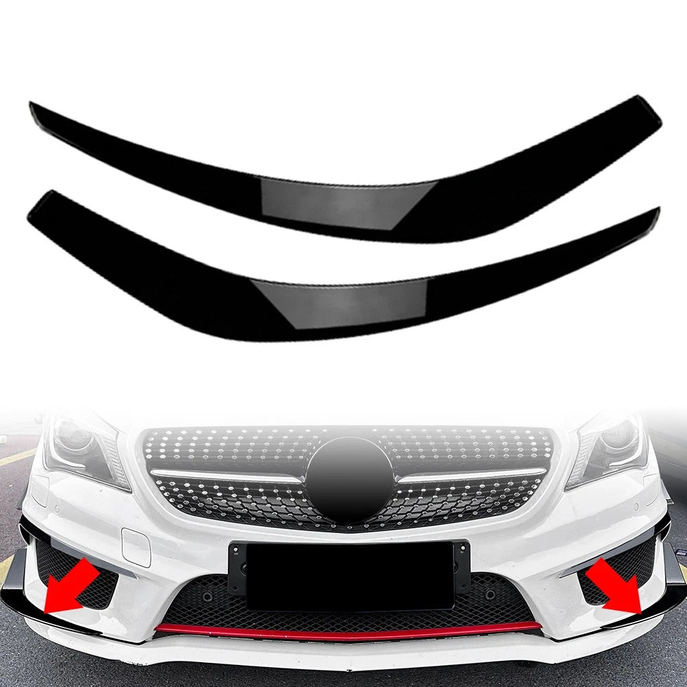 Glossy Black Front Air Vent Spoiler For Benz CLA Class C117 Prefacelift 13-16