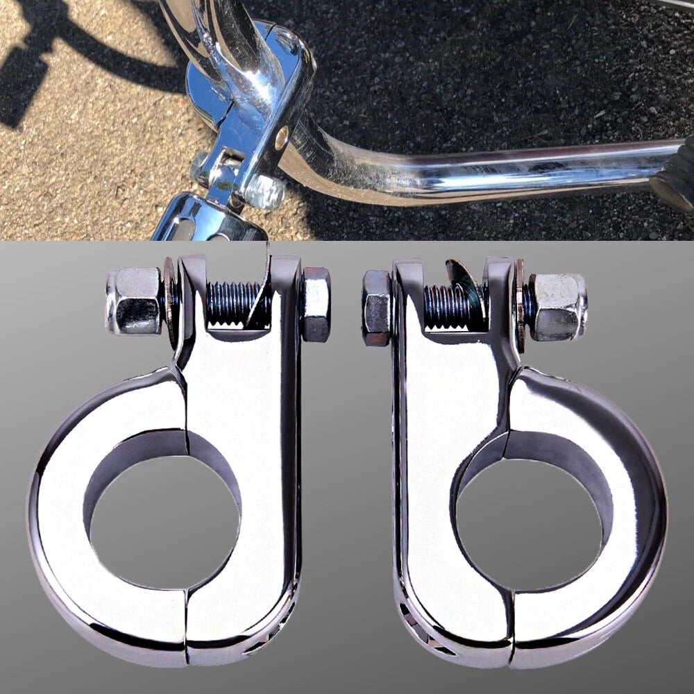 1-1/4" Highway Crash Bar Motorcycle Foot Pegs Pedals Mount Kit For Harley Chrome