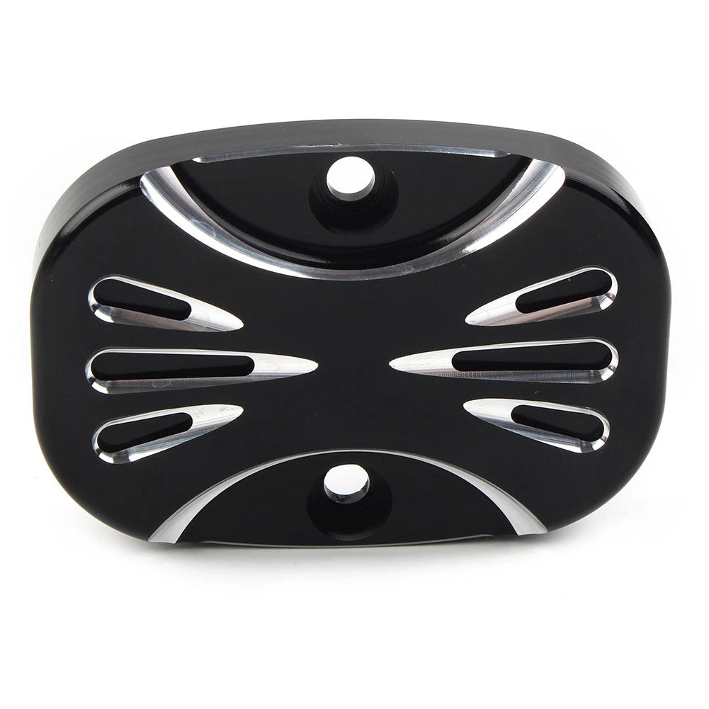For Harley Electra Glide Road King FLHT CNC Cut Rear Brake Master Cylinder Cover
