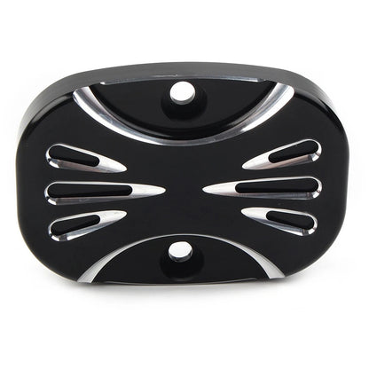 For Harley Electra Glide Road King FLHT CNC Cut Rear Brake Master Cylinder Cover