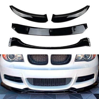 Front Bumper Lip Chin Spoiler Splitter Black Fit BMW 1 Series E82 E88 2007-2010
