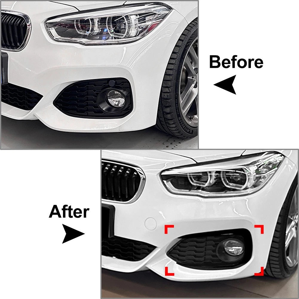 Front Bumper Side Fog Light Grille Canard Spoiler Splitter For BMW F20 F21 15-19