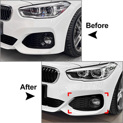 Front Bumper Side Fog Light Grille Canard Spoiler Splitter For BMW F20 F21 15-19