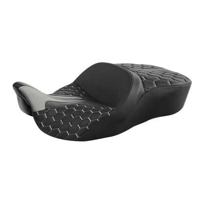 Driver Passenger Gel Seat Fit For Harley Davidson Touring Road Glide King 09-23