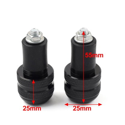 2pcs Universal 7/8'' Motorcycle Handlebar Grips Bar End Cap Plug Slider Red