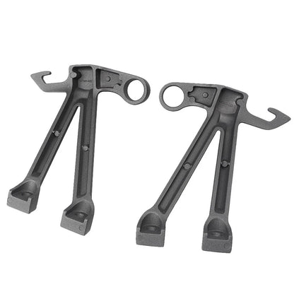 1x Footrest Assembly Kit w/ Foot Pegs Black Fit For Suzuki GSXR1000 2007-2008