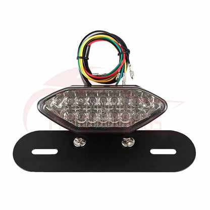 12V Smoke 20LED Motorcycle Brake Tail Turn Signal License Plate Integrated Light
