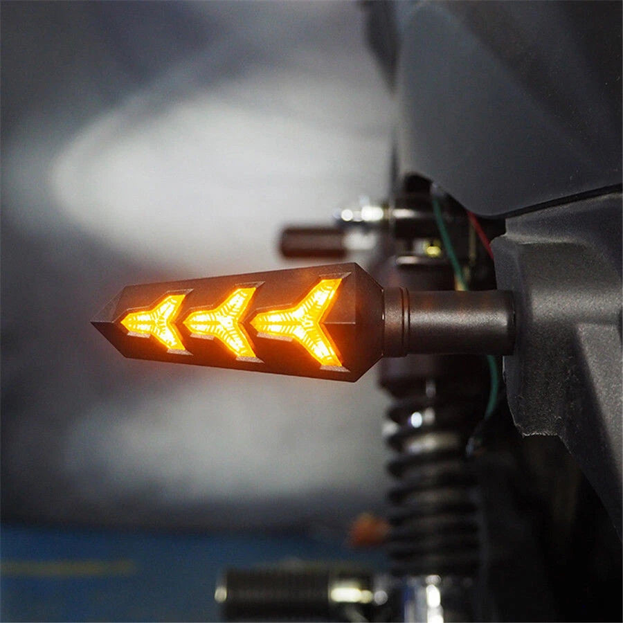 4PCS Motorcycle LED Turn Signals Blinker Light For Harley Kawasaki Suzuki Honda