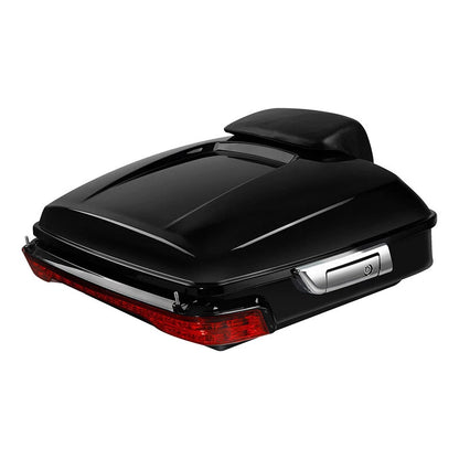 Chopped Pack Trunk Backrest Pad Tail Light Fit For Harley Touring Glide 14-26 22
