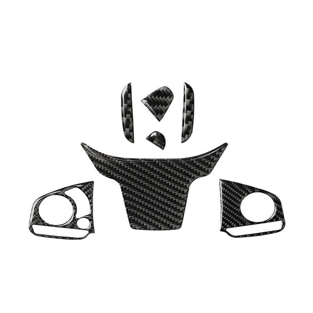 For Honda Civic 10th 16-19 Steering Wheel Sticker Button Cover Trim Carbon Fiber