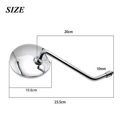 Chrome Motorcycle Rear View Mirrors 10MM For Honda Shadow Aero 750 2005 2006