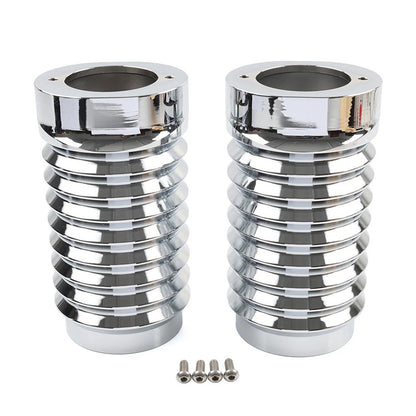 Retro Fork Boot Slider Covers Chrome Fit Harley Tour Road Street Tri Glide FLHR