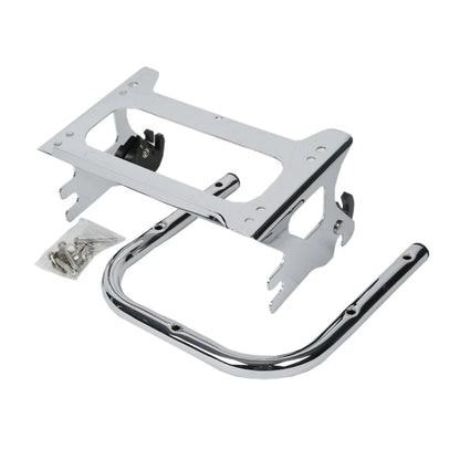 Matt Black Chopped Trunk Pad Mount Rack Fit For Harley Road Glide King 1997-2008
