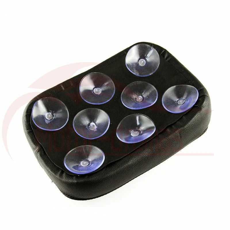 Motorcycle Black Rear Fender Passenger Pillion Pad Seat 8 Suction Cup For Harley