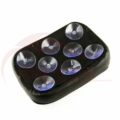 Motorcycle Black Rear Fender Passenger Pillion Pad Seat 8 Suction Cup For Harley