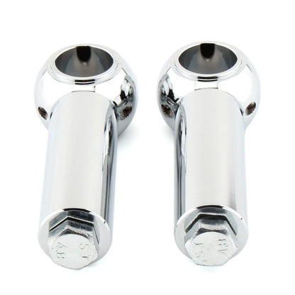 2pcs Handlebar Clamp Riser Rise Bar For Harley Cruisers Choppers Chrome