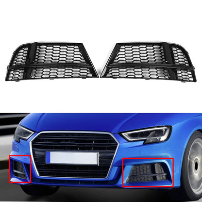 Open Mesh Honeycomb Front Bumper Fog Light Grille For Audi A3 S3