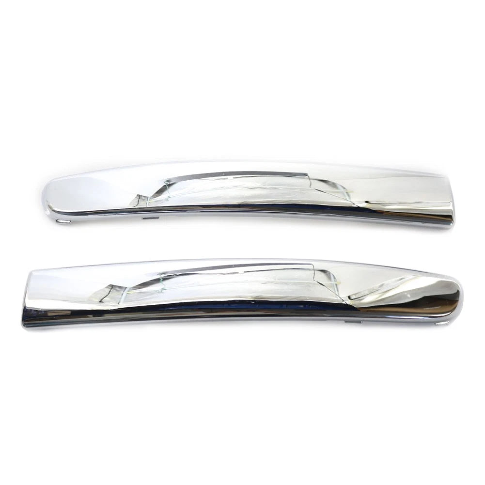Front Bumper Moulding Trim Cover Left & Right Set Fit FIAT 500 2007-2015 Chrome