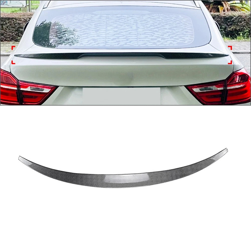 Carbon Fiber Look Tail Wing Rear Trunk Spoiler Lip For BMW X4 F26 2014-2018