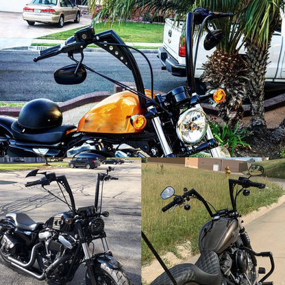 12" Inch Rise Handlebar Ape Hangers Bar For Harley Sportster FLST FXST 883 1200
