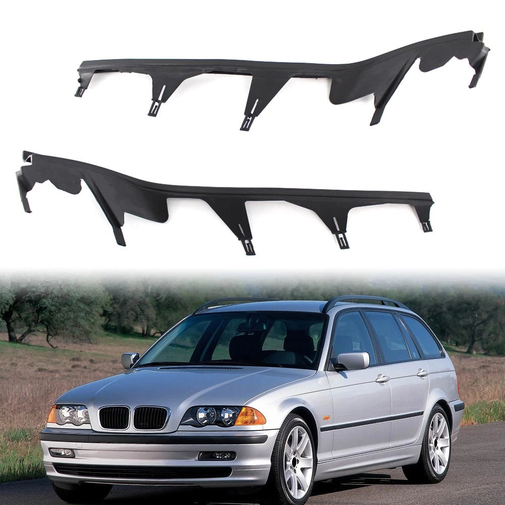 Pair Car Upper Headlight Lamp Cover Strip Trim For BMW 3 Series E46 4 Door 98-01