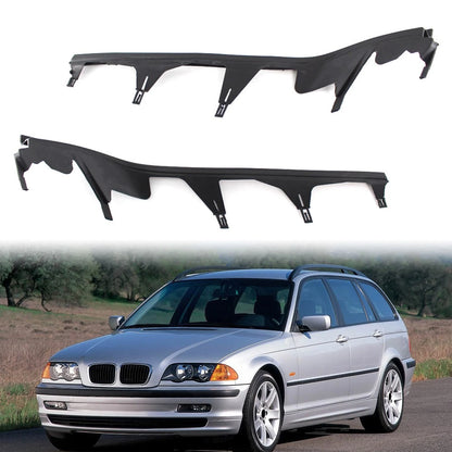 Pair Car Upper Headlight Lamp Cover Strip Trim For BMW 3 Series E46 4 Door 98-01
