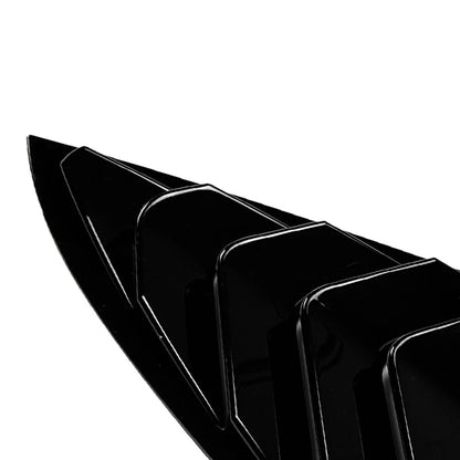 2xGlossy Black Rear Window Side Vent Shutter Louver Cover Trim For Tesla Model 3
