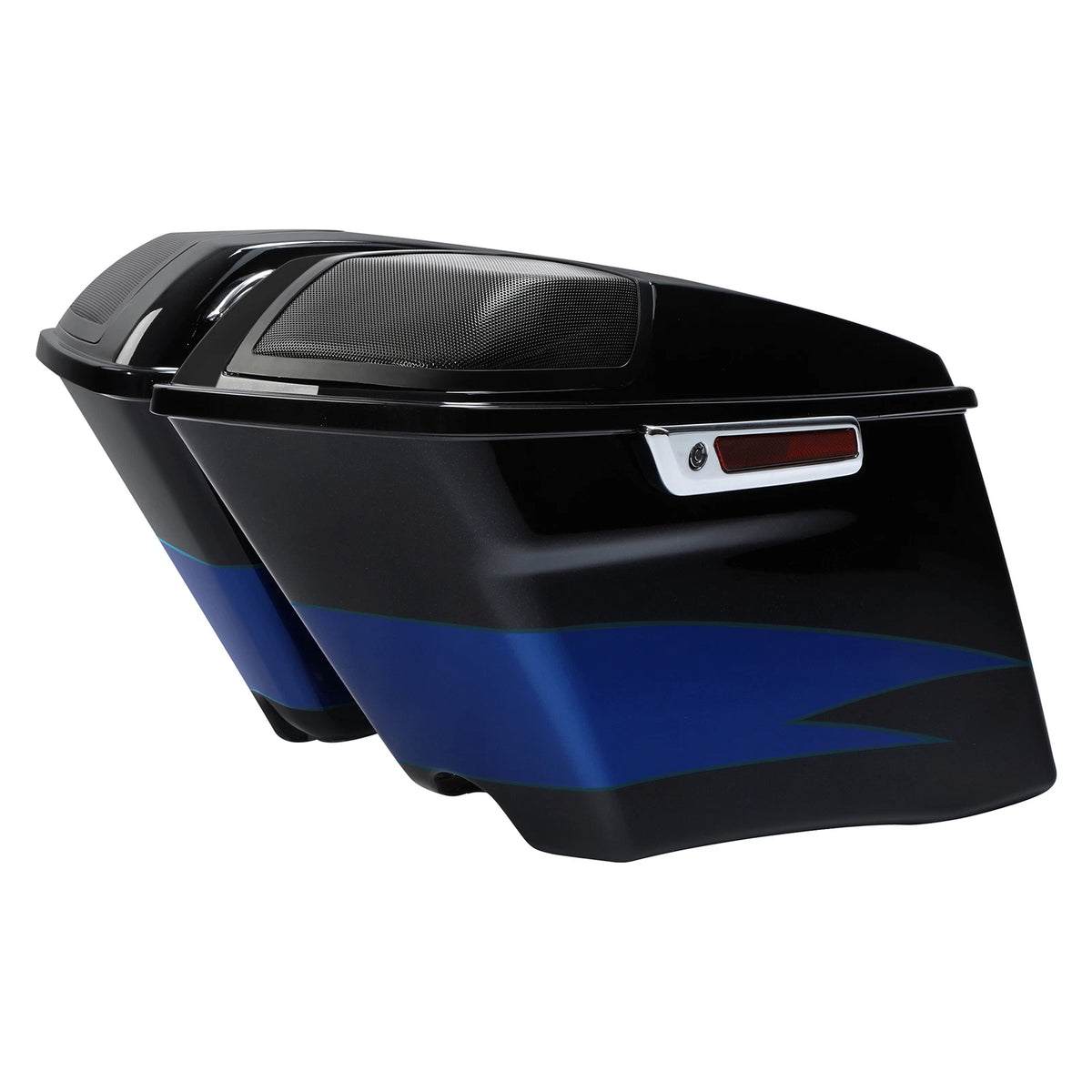 Hard Saddlebags Speaker Lid For Harley Electra Glide14+Candy Cobalt/Indigo Ink