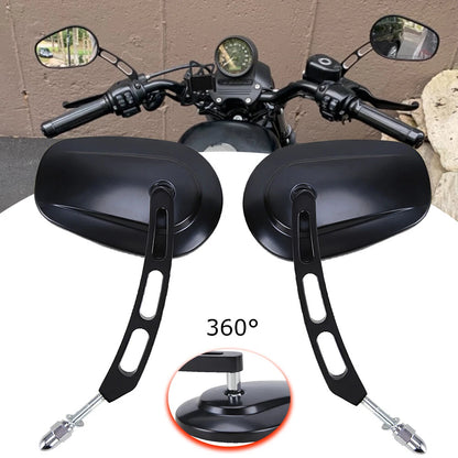 Rear View Side Mirrors For Harley Touring Sportster 1200 883 Softail Fatboy Dyna