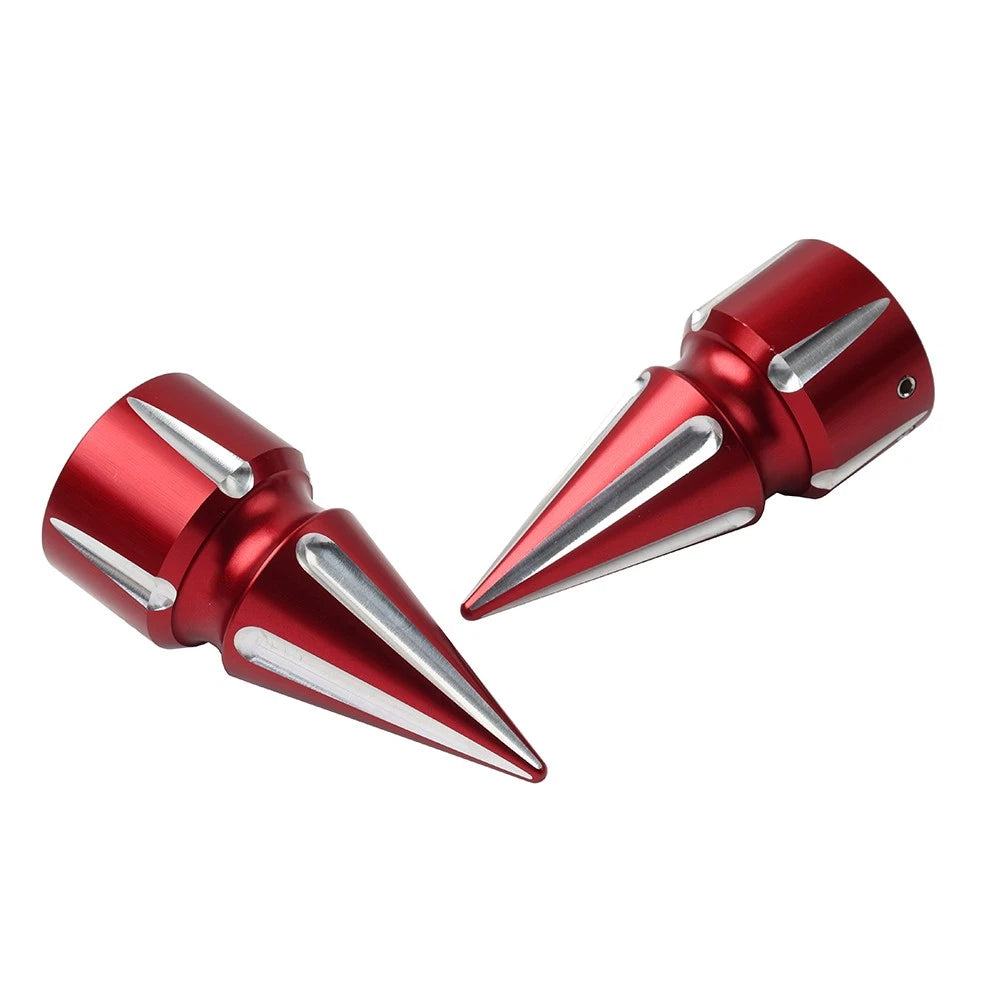Front Axle Cap Nut Cover 3.6" For Harley Softail 07+ Dyna 08+ Street Glide Red