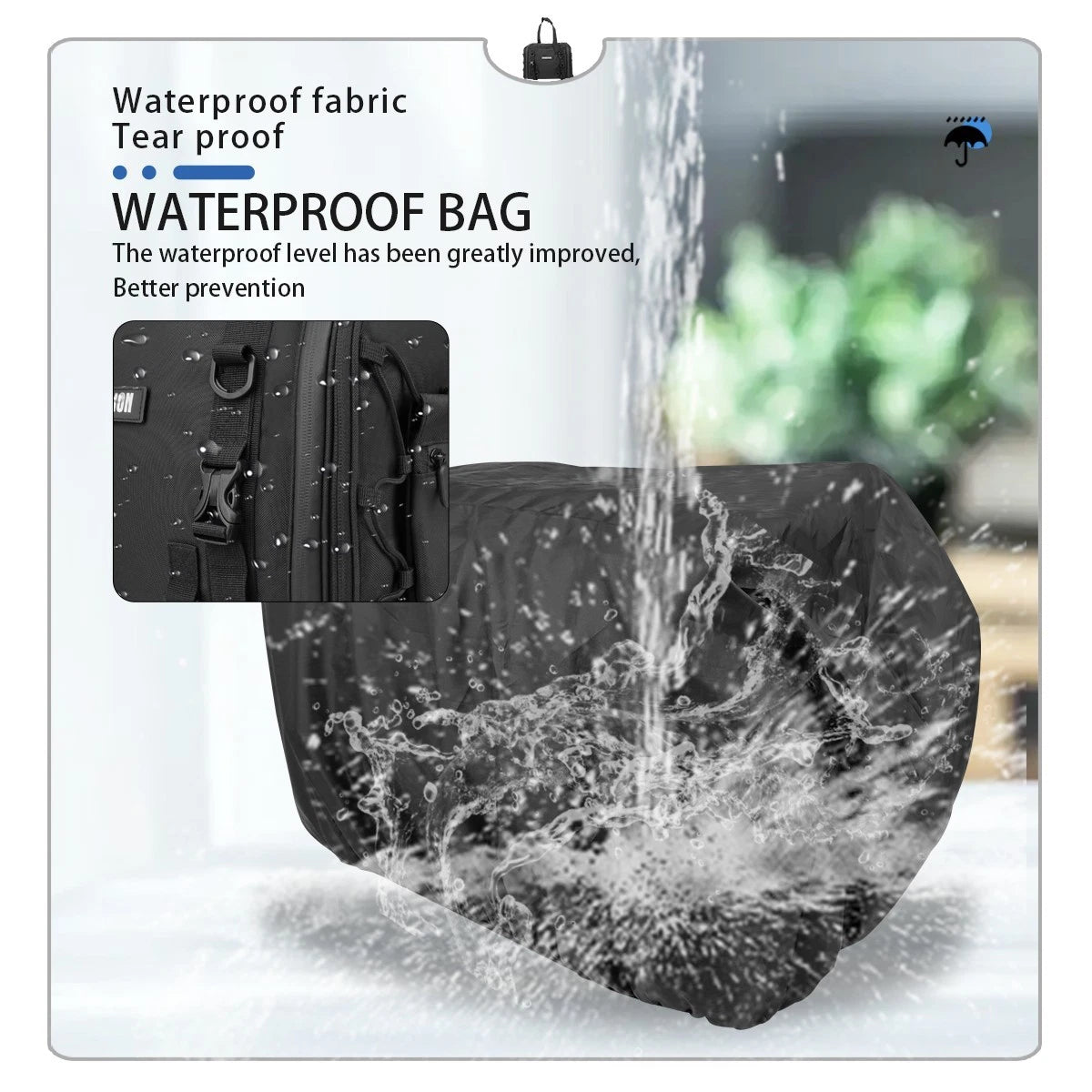 Waterproof 35L-50L Motorcycle Tail Bag Moto Rear Seat Travel Luggage Helmet Bag
