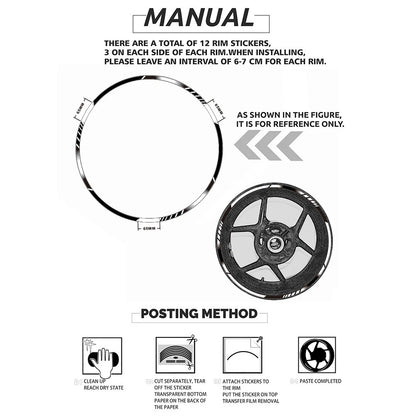 For HONDA MSX 125 Grom MSX125 SF 12-22 RIM WHEEL STRIPES DECALS TAPE STICKERS Wh