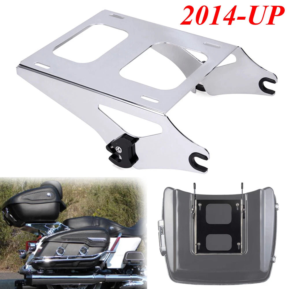 Detachable Two-Up Tour Pak Pack Mounting Luggage Rack For Harley Touring 14-23